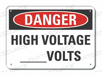 OEM#: LCU4-0447-RA_14X10ЗНАК ОПАСНОСТИ 14 Ш X 10 В ТОЛЩИНА 0,040 от Lyle Signs Inc.