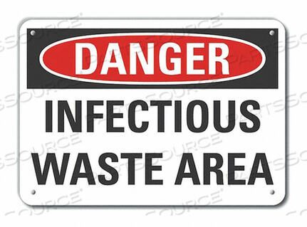 OEM#: LCU4-0448-RA_14X10ЗНАК ОПАСНОСТИ 14 Ш X 10 В ТОЛЩИНА 0,040 от Lyle Signs Inc.