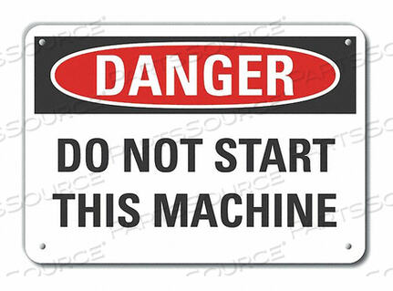 OEM#: LCU4-0487-NP_14X10ЗНАК ОПАСНОСТИ 14 Ш X 10 В ТОЛЩИНА 0,055 от Lyle Signs Inc.