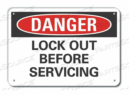 OEM#: LCU4-0489-RA_10X7ЗНАК ОПАСНОСТИ 10 Ш X 7 В ТОЛЩИНА 0,040 от Lyle Signs Inc.