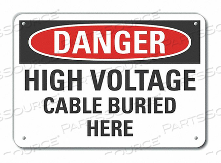 OEM#: LCU4-0509-NA_14X10ЗНАК ОПАСНОСТИ 14 Ш X 10 В ТОЛЩИНА 0,040 от Lyle Signs Inc.