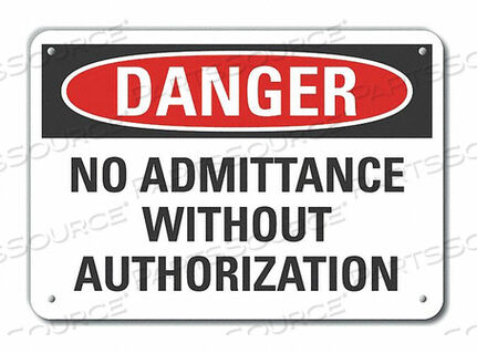 OEM#: LCU4-0545-NP_10X7ЗНАК ОПАСНОСТИ 10 Ш X 7 В ТОЛЩИНА 0,055 от Lyle Signs Inc.