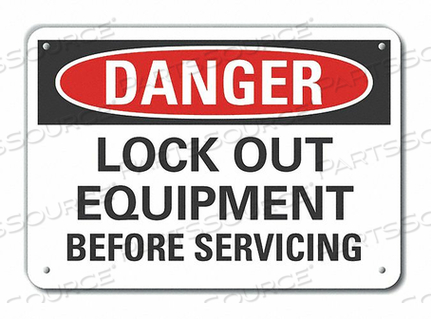 OEM#: LCU4-0547-RA_14X10ЗНАК ОПАСНОСТИ 14 Ш X 10 В ТОЛЩИНА 0,040 от Lyle Signs Inc.