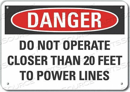 OEM#: LCU4-0641-RA_14X10ЗНАК ОПАСНОСТИ 14 Ш X 10 В ТОЛЩИНА 0,040 от Lyle Signs Inc.