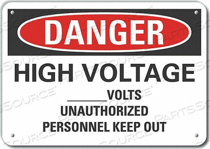 OEM#: LCU4-0645-RA_14X10ЗНАК ОПАСНОСТИ 14 Ш X 10 В ТОЛЩИНА 0,040 от Lyle Signs Inc.