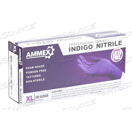 ПЕРЧАТКИ, NTRL EXAM, BX/100, INDIGO, PWDRFREE, XL