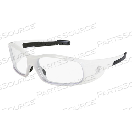 SR120 MCR SAFETY SWAGGER SR1 SERIES ЗАЩИТНЫЕ ОЧКИ, ПРОЗРАЧНЫЕ ЛИНЗЫ, БЕЛАЯ ОПРАВА
