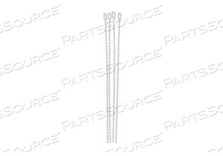 OEM#: 81761МНОГОРАЗОВЫЙ ГАЛСТУК С БУСИНАМИ 8 ДЮЙМОВ БЕЛЫЙ PLSTC PK100 от Brady Americas
