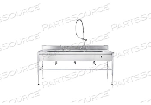 OEM#: 162DSHY017СТАНЦИЯ ДЕЗАКТИВАЦИИ 116 Ш X 26 1/2 Д С ГИДРАВЛИЧЕСКИМ ПОДЪЕМНИКОМ С (3) РАКОВИНАМИ С НАСТЕННЫМИ СМЕСИТЕЛЯМИ от Blickman