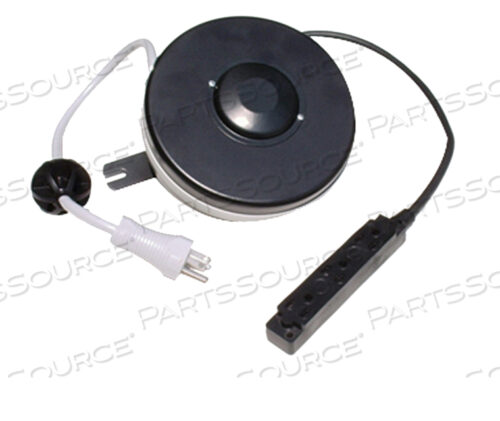 ЭЛЕКТРИЧЕСКИЙ ВТЯГИВАЮЩИЙСЯ ШНУР, ДИАМЕТР 6,5 ДЮЙМОВ, СЕРЫЙ, NEMA 5-15 MALE, 125 В, 10 А, СООТВЕТСТВУЕТ ROHS, UL, 10 ФУТОВ