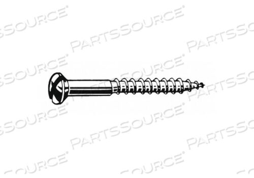 OEM#: U49250.016.0125WOOD SCREW OVAL #8X1 1/4 L PK100 by Fabory