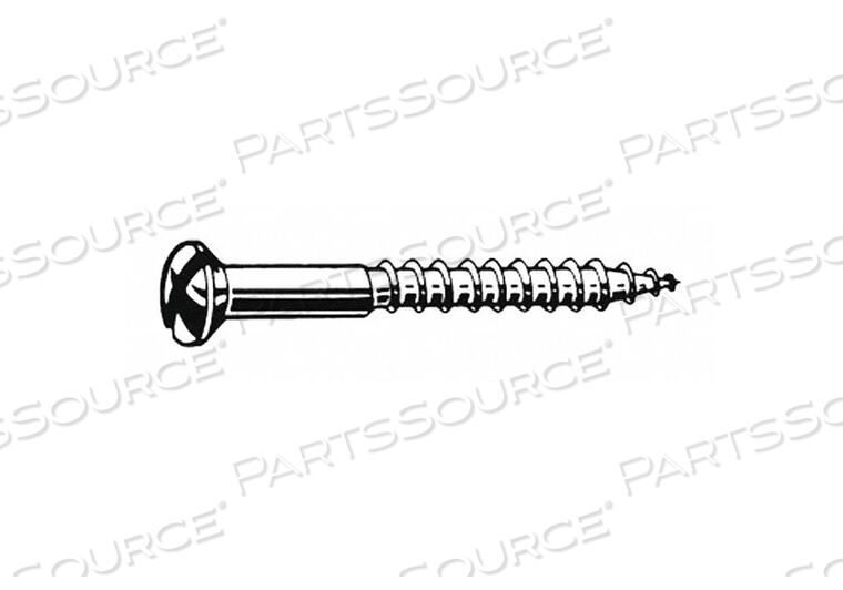 OEM#: U49250.016.0125WOOD SCREW OVAL #8X1 1/4 L PK100 by Fabory
