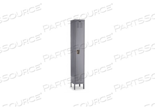 OEM#: U1558-1HGSINGLE TIER 1 DOOR PREMIUM STEEL LOCKER, 15WX15DX72H, DARK GRAY, UNASSEMBLED by Hallowell