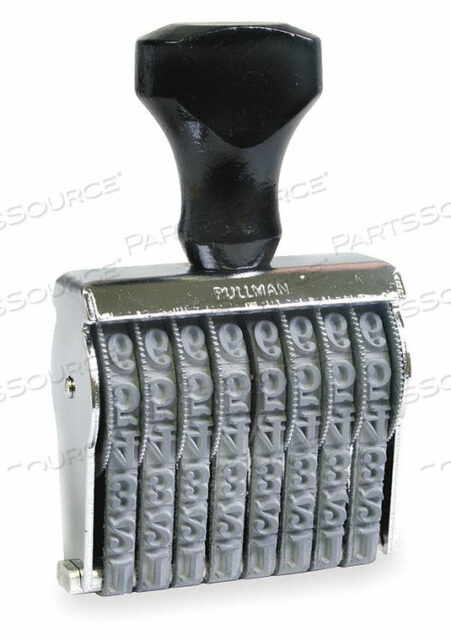 НУМЕРАЦИОННЫЙ ШТАМП 8 ПОЛОС МЕТАЛЛИЧЕСКИЙ