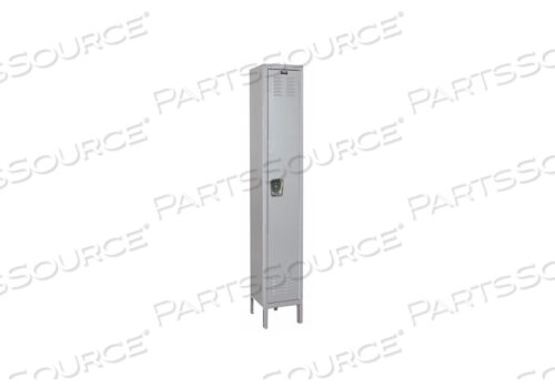 OEM#: UMS1288-1A-PL-AMASSEMBLED ANTIMICROBIAL LOCKER SINGLE TIER 1 WIDE - 12X18X72 - LIGHT GRAY by Hallowell