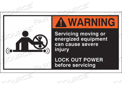 OEM#: 96163ПРЕДУПРЕЖДАЮЩАЯ НАКЛЕЙКА 2-1/2INHX5INW HP POLY. PK5 от Brady Americas