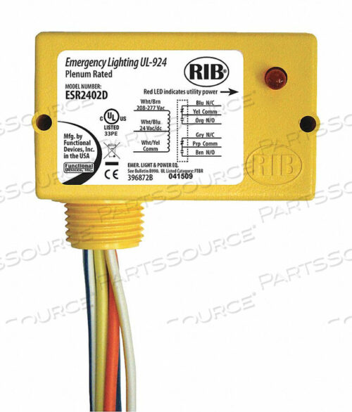 OEM#: ESR2402DRELAY 24VAC/DC 208-277VAC 10A DPDT от RIB