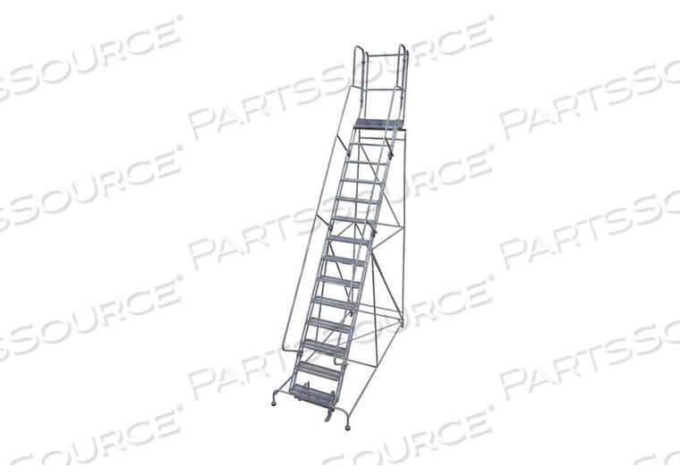 OEM#: 1X16R3242A3E30B4W5C1P2ROLLING LADDER STEEL 202IN. H. GRAY by Cotterman