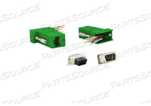 МОДУЛЬНЫЙ АДАПТЕР, ЗЕЛЕНЫЙ, DB9 MALE TO RJ45 JACK