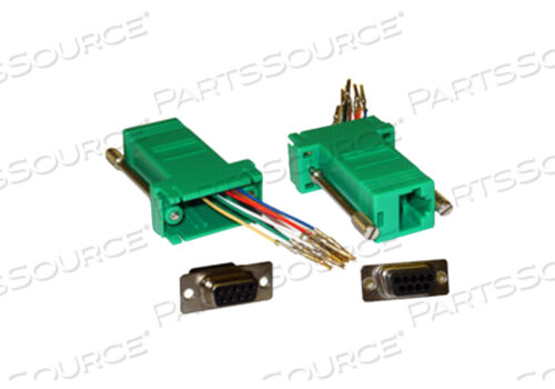 МОДУЛЬНЫЙ АДАПТЕР, ЗЕЛЕНЫЙ, DB9 FEMALE TO RJ45 JACK