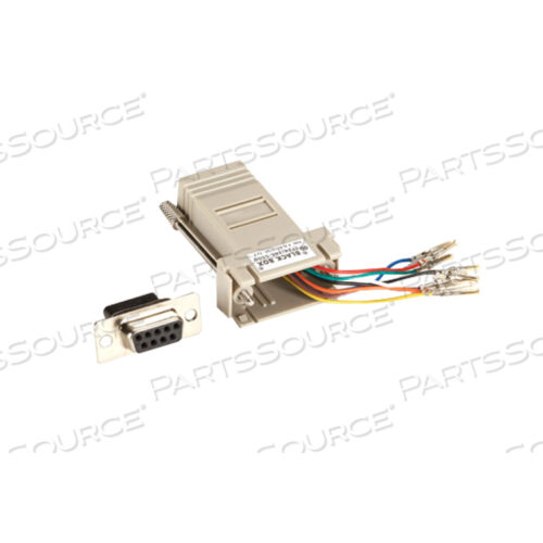 МОДУЛЬНЫЙ КОМПЛЕКТ АДАПТЕРА DB9F НА RJ45F С ВИНТАМИ-БАРАБАНКАМИ СЕРЫЙ