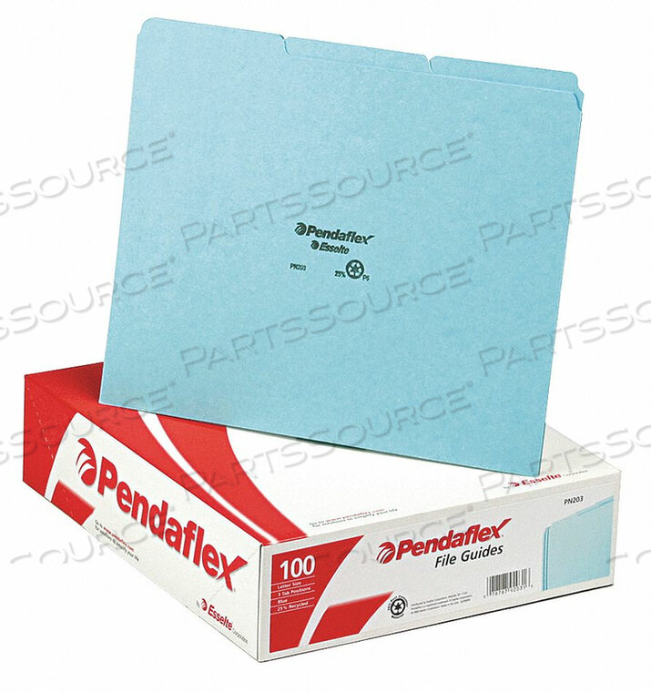 OEM#: PFXPN203FILE GUIDE SET WRITE-ON TAB BLUE PK100 от Tops