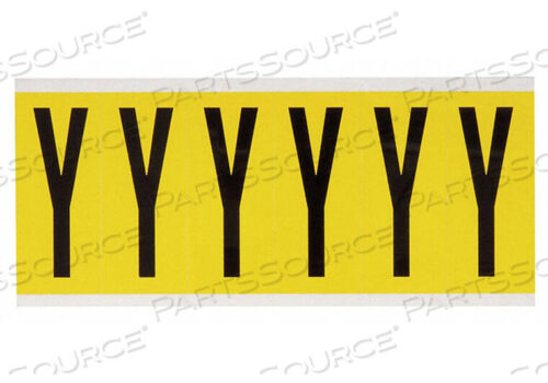 OEM#: 3450-YБУКВА ЭТИКЕТКА Y 1-1/2 ДЮЙМА Ш X 3-1/2 ДЮЙМА В от Brady Americas