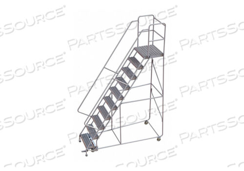 OEM#: WLAR110245-D410 АЛЮМИНИЕВАЯ ЛЕСТНИЦА НА КОЛЕСАХ, 24W GRIP TREAD, 21D TOP STEP, 32 ПОРУЧНЯ от Tri-Arc