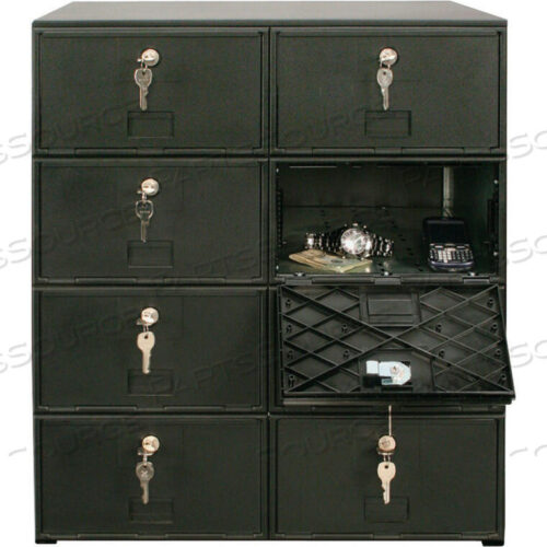 OEM#: UVLOC08C-BLK-2023MKEY8 ДВЕРНОЙ ШКАФЧИК ДЛЯ СОТОВОГО ТЕЛЕФОНА С КОМПЛЕКТОМ ЗАМКОВ MASTER KEY, 22WX16DX26H, ЧЕРНЫЙ, СБОРКА United Visual Products