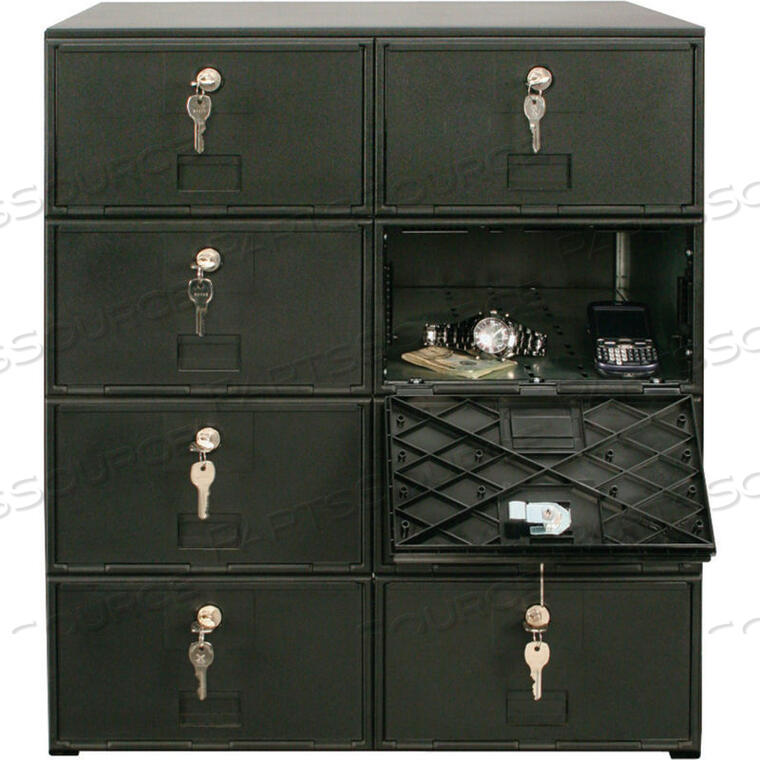 OEM#: UVLOC08C-BLK-2023MKEY8 ДВЕРНОЙ ШКАФЧИК ДЛЯ СОТОВОГО ТЕЛЕФОНА С КОМПЛЕКТОМ ЗАМКОВ MASTER KEY, 22WX16DX26H, ЧЕРНЫЙ, СБОРКА United Visual Products