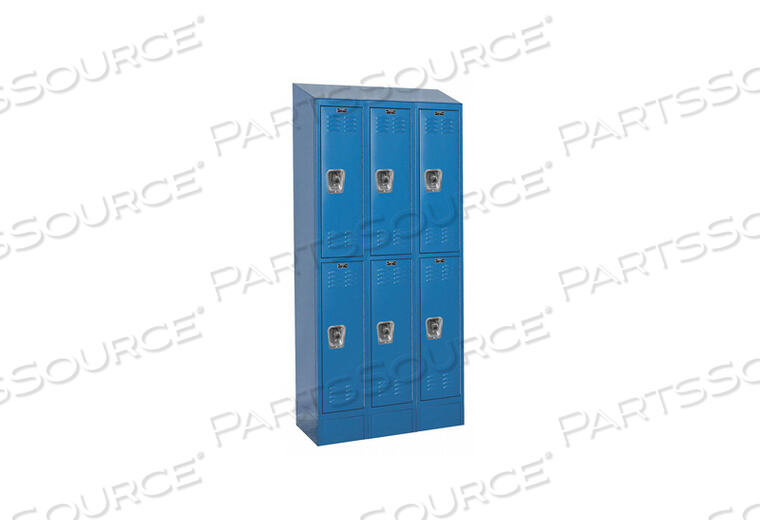 OEM#: URB3228-2ASB-MBREADY-BUILT II ДВУХЪЯРУСНЫЙ 6-ДВЕРНЫЙ СТАЛЬНОЙ ШКАФЧИК, 12ШX12DX36В, СИНИЙ, СБОРКА Hallowell