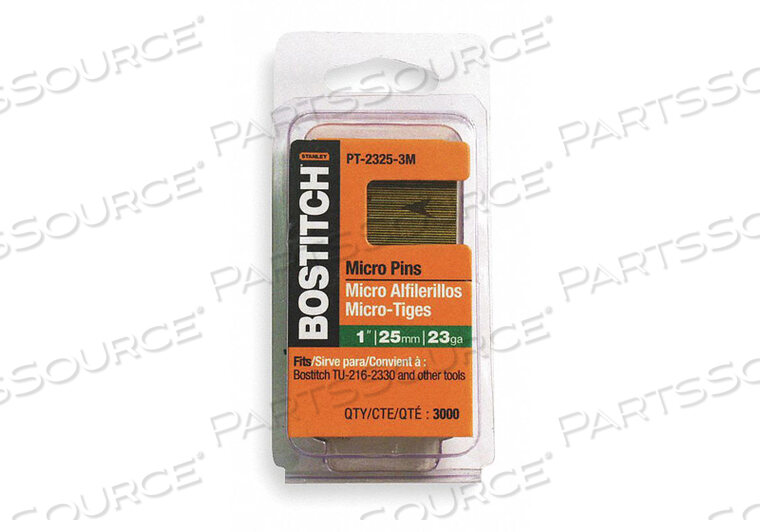 OEM#: PT-2325-3MБЕЗГОЛОВОЧНЫЙ ШТИФТ 23 GA 1 IN PK3000 от Bostitch