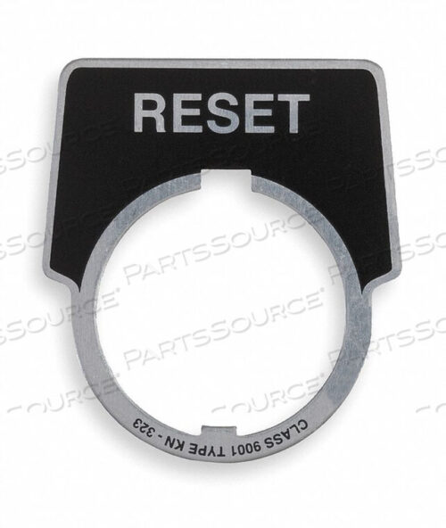 OEM#: 9001KN323LEGEND PLATE RESET WHITE/BLACK by APC / American Power Conversion