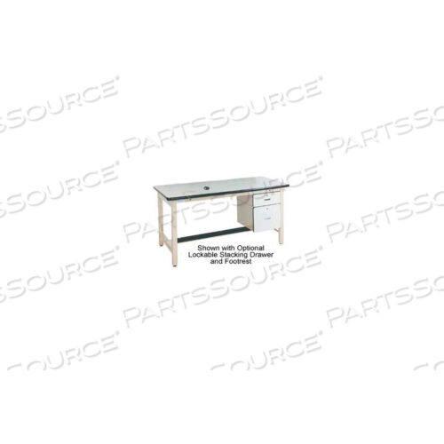 72 X 30 ФИКСИРОВАННАЯ ВЫСОТА ТЯЖЕЛЫЙ ВЕРСТАК С ПЛАСТИКОВОЙ ЛАМИНИРОВАННОЙ СТОЛЕШНИЦЕЙ - БЕЖЕВЫЙ