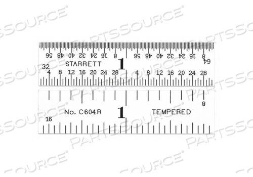 OEM#: C604R-2RULER ЗАКАЛЕННАЯ ПРУЖИННОЙ СТАЛЬЮ 2 Д X 1/2 Ш от Starrett
