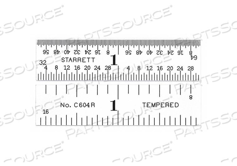 OEM#: C604R-2RULER ЗАКАЛЕННАЯ ПРУЖИННОЙ СТАЛЬЮ 2 Д X 1/2 Ш от Starrett