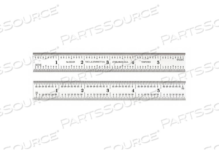 OEM#: C616R-6RULER ЗАКАЛЕННАЯ ПРУЖИННОЙ СТАЛЬЮ 6 Д X 3/4 Ш от Starrett