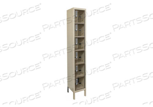 OEM#: UESVP1228-6A-PTSIX TIER 6 DOOR SAFETY-VIEW PLUS LOCKER W/DIGITECH LOCK, 12WX12DX12H, TAN, СБОРКА Hallowell