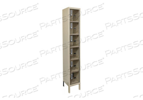 OEM#: UESVP1288-6PTSIX TIER 6 DOOR SAFETY-VIEW PLUS LOCKER W/DIGITECH LOCK, 12WX18DX12H, TAN, В РАЗОБРАННОМ СОСТОЯНИИ от Hallowell