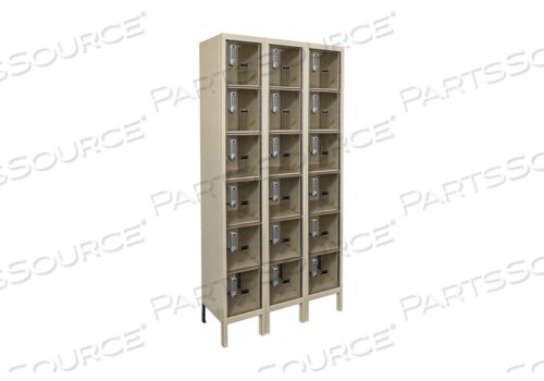 OEM#: UESVP3228-6PTSIX TIER 18 DOOR SAFETY-VIEW PLUS LOCKER W/DIGITECH LOCK, 12WX12DX12H, TAN, В РАЗОБРАННОМ СОСТОЯНИИ от Hallowell