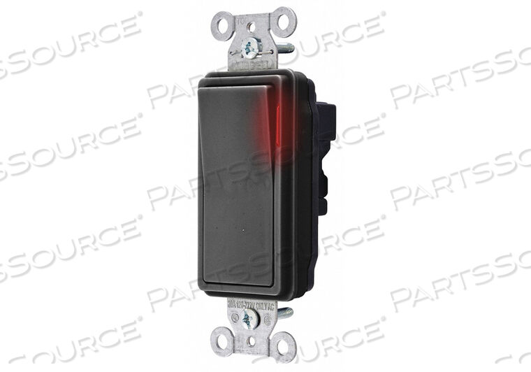OEM#: SNAP2101PLBKNAPILOT LIT НАСТЕННЫЙ ВЫКЛЮЧАТЕЛЬ 1-ПОЛЮСНЫЙ 120/277 В ЧЕРНЫЙ от Snapconnect