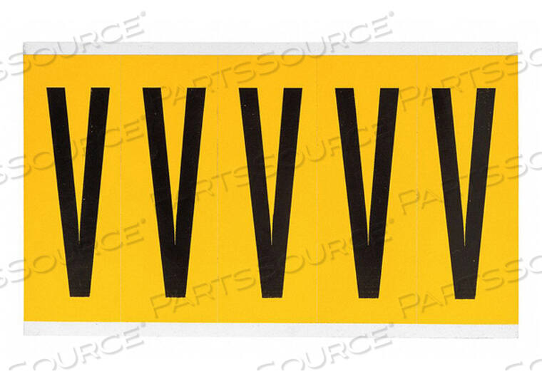 OEM#: 1560-VLETTER LABEL V 5IN.HX1-3/4IN.W VINYL от Brady Americas