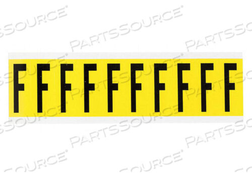 OEM#: 3440-FLETTER LABEL F 8INW ЧЕРНО-ЖЕЛТЫЙ ВИНИЛ от Brady Americas