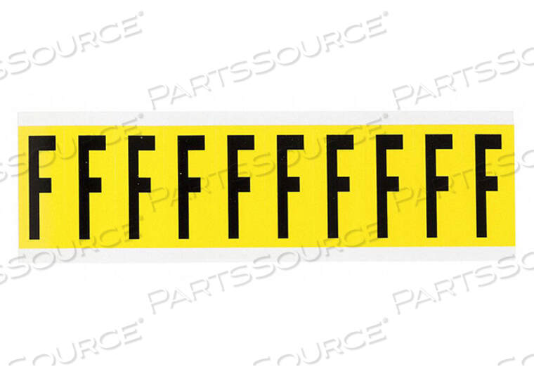 OEM#: 3440-FLETTER LABEL F 8INW ЧЕРНО-ЖЕЛТЫЙ ВИНИЛ от Brady Americas