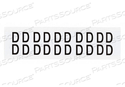 OEM#: 9712-DБУКВА ЭТИКЕТКА D 3/4IN.HX21/32IN.W ВИНИЛОВАЯ от Brady Americas