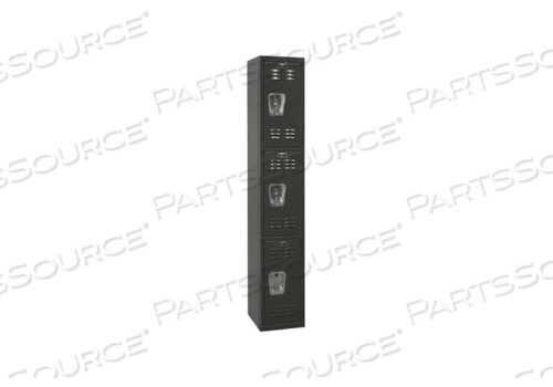 OEM#: U1282-3METRIPLE TIER 3 DOOR BLACK TIE STEEL LOCKER, 12WX18DX24H, ЧЕРНЫЙ, В РАЗОБРАННОМ СОБРАНИЕМ от Hallowell