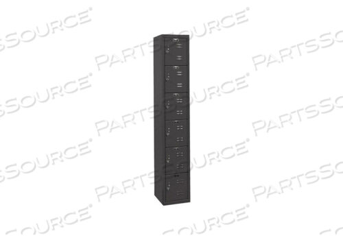 OEM#: U1282-6MESIX TIER 6 DOOR BLACK TIE STEEL LOCKER, 12WX18DX12H, ЧЕРНЫЙ, В РАЗОБРАННОМ СОСТАВЕ от Hallowell
