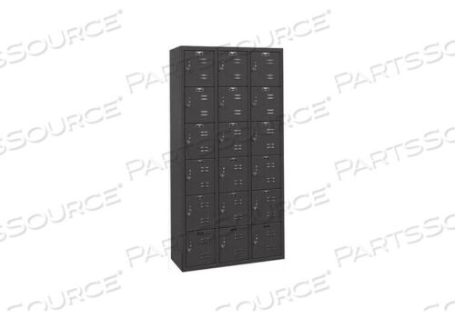 OEM#: U3282-6MESIX TIER 18 DOOR BLACK TIE STEEL LOCKER, 12WX18DX12H, ЧЕРНЫЙ, В РАЗОБРАННОМ СОБРАНИЕМ от Hallowell