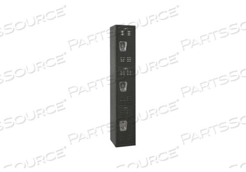 OEM#: U1282-3A-METRIPLE TIER 3 DOOR BLACK TIE STEEL LOCKER, 12WX18DX24H, ЧЕРНЫЙ, СБОРКА Hallowell