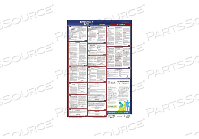 OEM#: 300-LA-3LABORLAW ПЛАКАТ FED/STA LA ENG 26INH 3YR от J.J. Keller & Associates